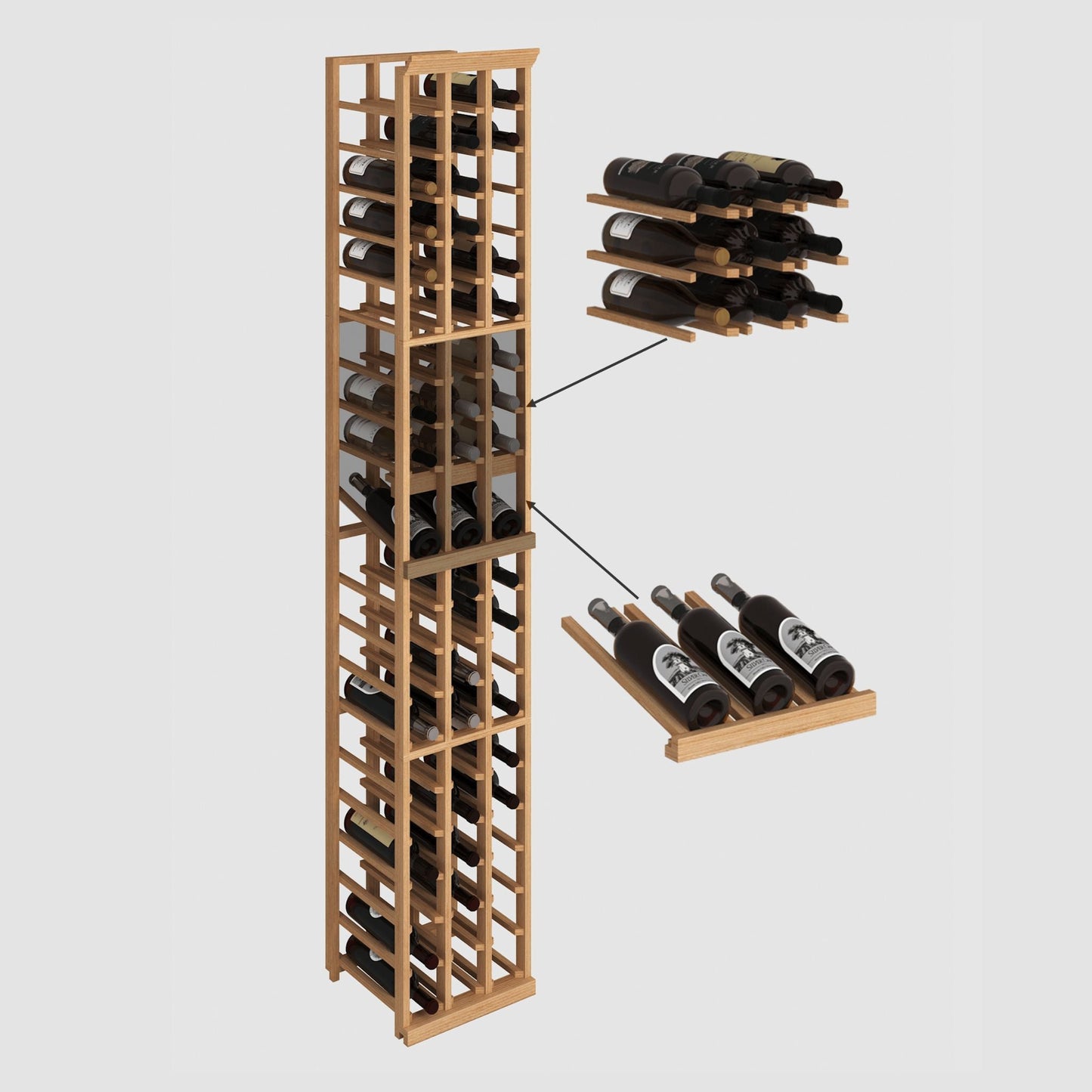 mahogany custom wine rack - Genuwine Cellars Shop