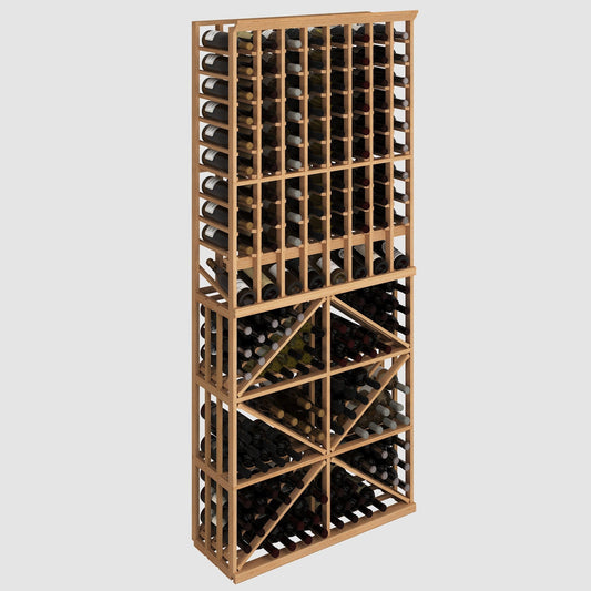 Elite Kit Rack 8-Column & Diamond Bin Modular Wine Rack - Genuwine Cellars Shop