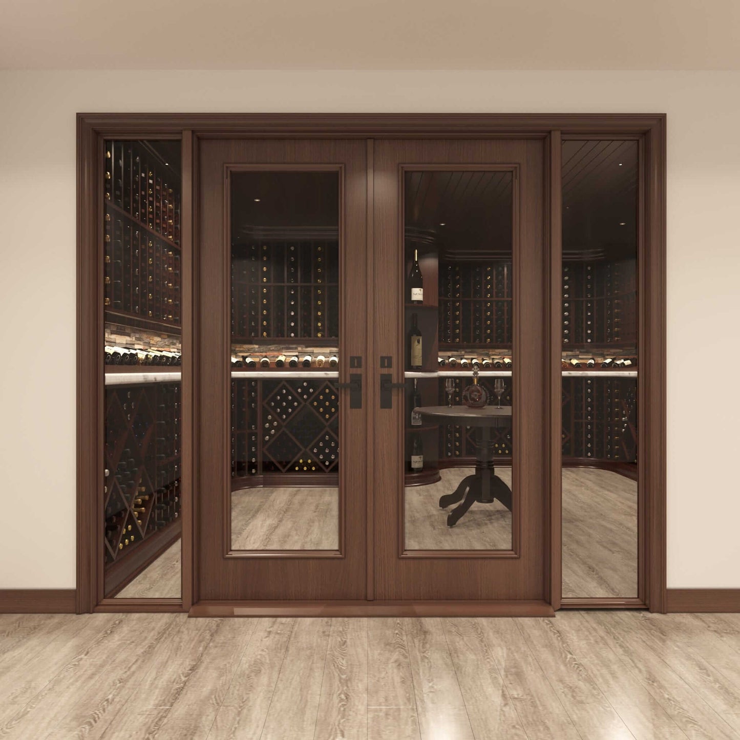 wine cellar glass door design