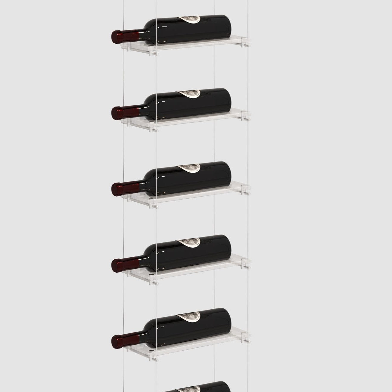 contemporary silver Cable wine rack designed by Genuwine Cellars 