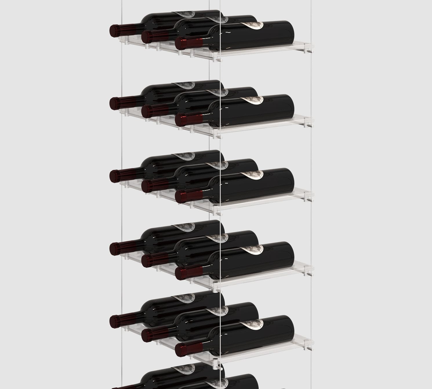 Wine room contemporary wine rack cable system by Genuwine Cellars